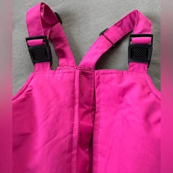 Lands' End Kids Pink Squall Waterproof Insulated Iron Knee Snow Bibs Kids 8 - Picture 10 of 10